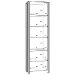 Wąska witryna Clif 60 cm – styl loftowy i elegancka ekspozycja