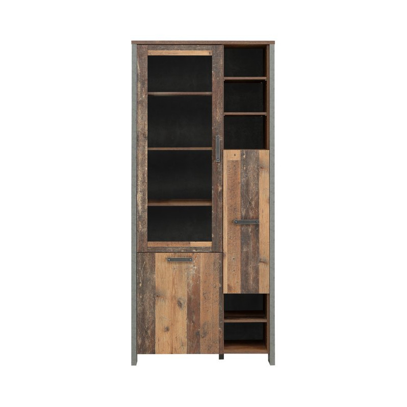 Witryna do salonu Clif 90 cm – styl loftowy i elegancka ekspozycja