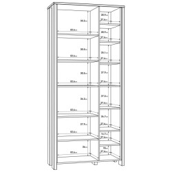 Witryna do salonu Clif 90 cm – styl loftowy i elegancka ekspozycja