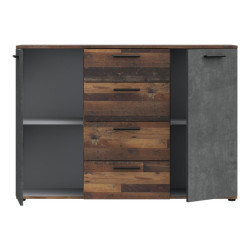 Komoda loft Clif 130 cm – old wood vintage & beton | Meble Forte