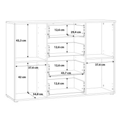 Komoda loft Clif 130 cm – old wood vintage & beton | Meble Forte