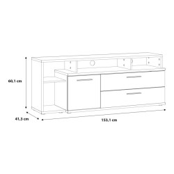 CLIF JCKT135L – szafka loftowa 160 cm w stylu old wood i betonu
