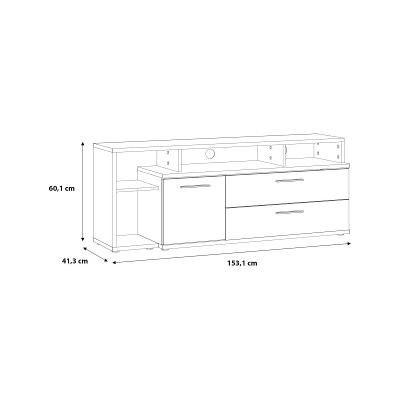 CLIF JCKT135L – szafka loftowa 160 cm w stylu old wood i betonu