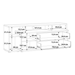CLIF JCKT135L – szafka loftowa 160 cm w stylu old wood i betonu