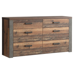 Komoda loft Clif 130 cm – old wood vintage & beton | Meble Forte