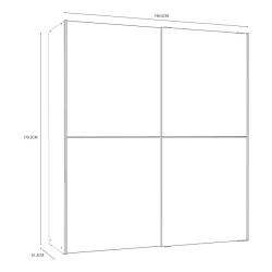 Szafa przesuwna Clif 170 cm – old wood vintage beton