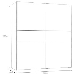 Szafa przesuwna Clif 170 cm – old wood vintage beton