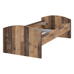 Łóżko młodzieżowe Clif 90x200 old wood vintage beton