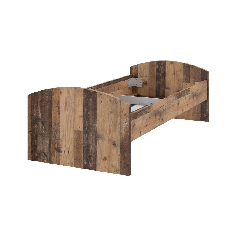 Łóżko młodzieżowe Clif 90x200 old wood vintage beton