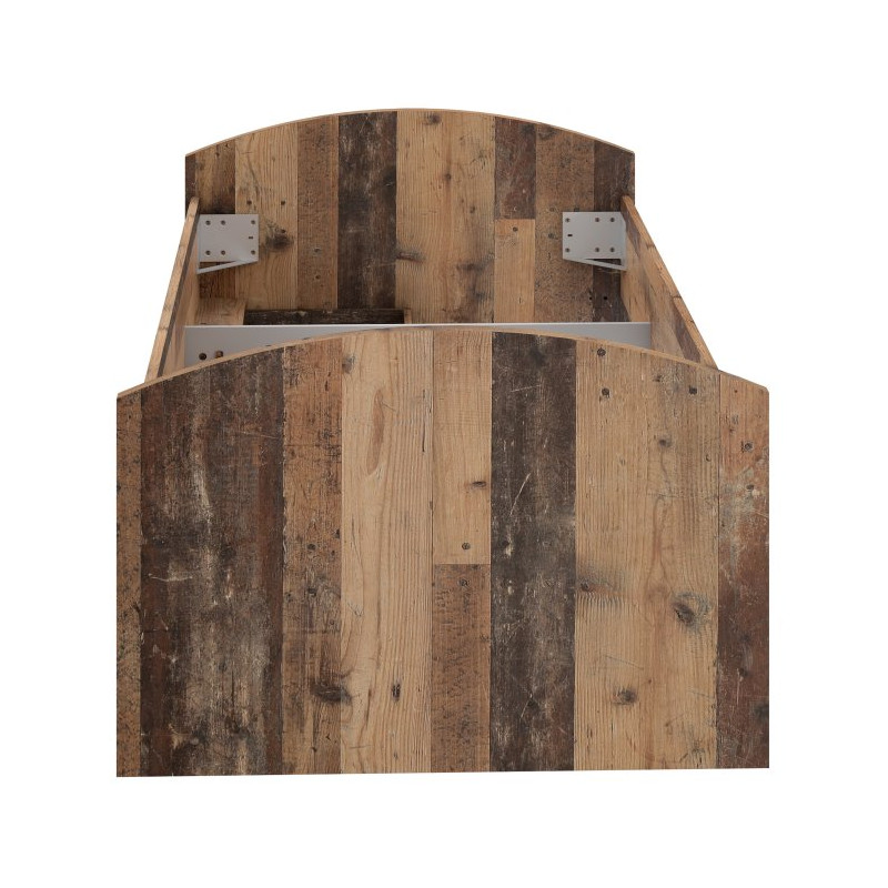 Łóżko młodzieżowe Clif 90x200 old wood vintage beton