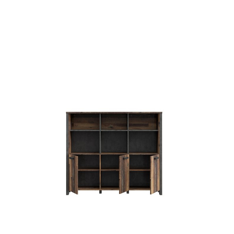 Niski regał loft 136 cm CLIF Meble Forte | old wood vintage beton