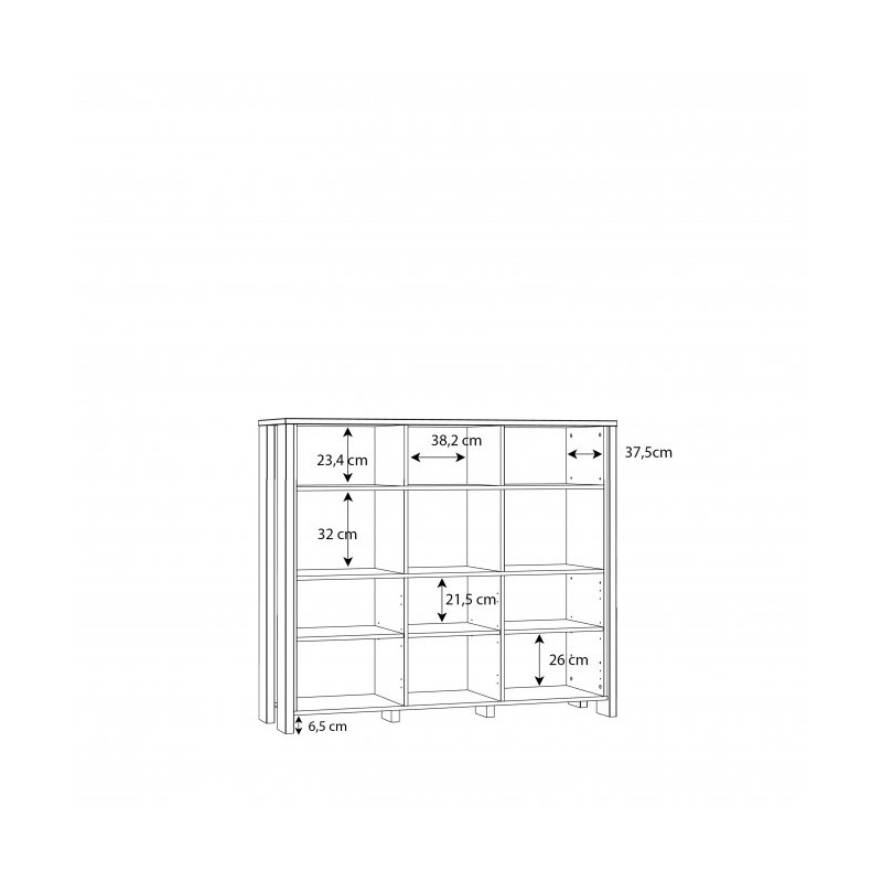 Niski regał loft 136 cm CLIF Meble Forte | old wood vintage beton