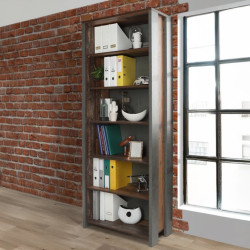 Wysoki regał otwarty CLIF Meble Forte | old wood vintage beton