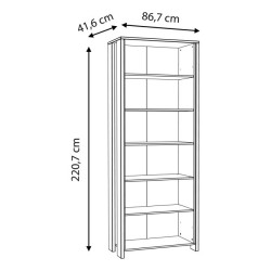 Wysoki regał otwarty CLIF Meble Forte | old wood vintage beton