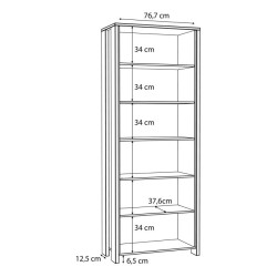 Wysoki regał otwarty CLIF Meble Forte | old wood vintage beton
