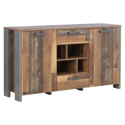 Duża komoda Clif 156 cm old wood vintage beton | Meble Forte