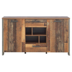Duża komoda Clif 156 cm old wood vintage beton | Meble Forte