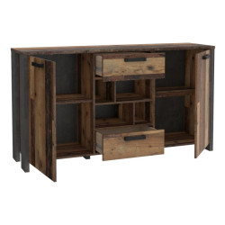 Duża komoda Clif 156 cm old wood vintage beton | Meble Forte