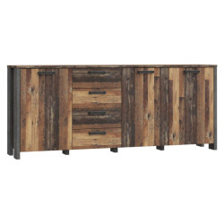 Długa komoda 206 cm Clif old wood vintage beton | Meble Forte