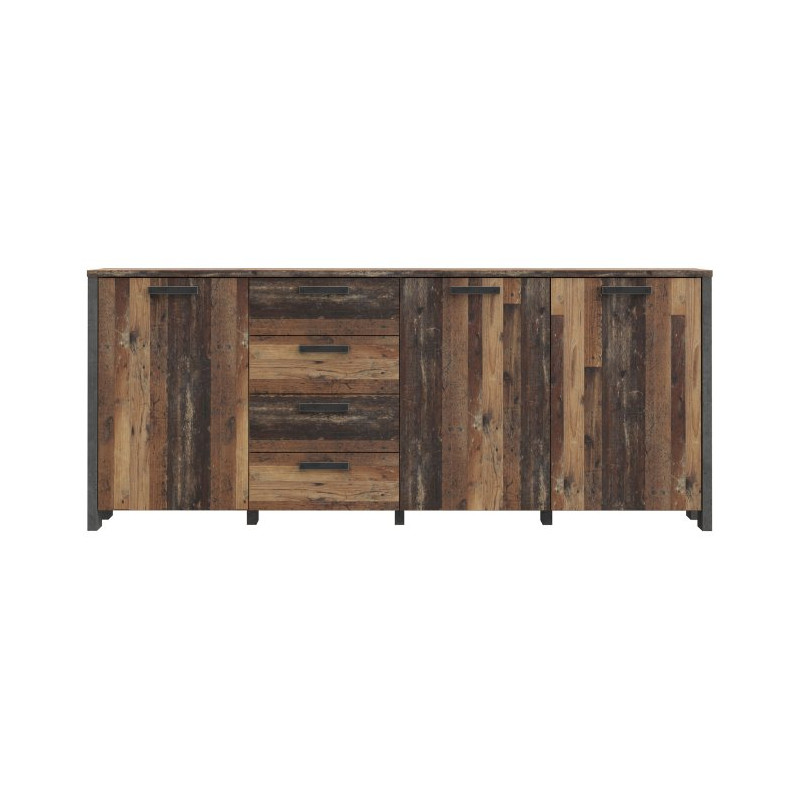 Długa komoda 206 cm Clif old wood vintage beton | Meble Forte