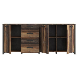 Długa komoda 206 cm Clif old wood vintage beton | Meble Forte
