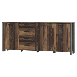 Długa komoda 206 cm Clif old wood vintage beton | Meble Forte