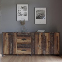 Długa komoda 206 cm Clif old wood vintage beton | Meble Forte
