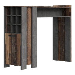 Regał barowy CLIF Meble Forte | old wood vintage beton