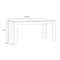 Stół rozkładany 160x90 cm Chisbury XELT161 biały | Meble Forte