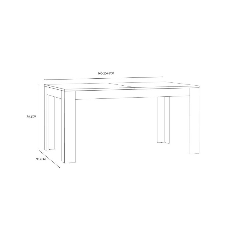 Stół rozkładany 160x90 cm Chisbury XELT161 biały | Meble Forte