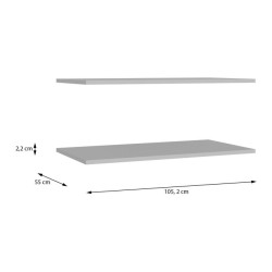 Półki do szafy Chisbury BHLZ105 2 szt. szare | Meble Forte