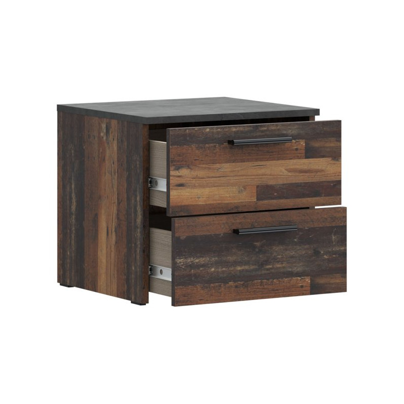 Szafka nocna 45 cm CLIF old wood vintage | styl loft