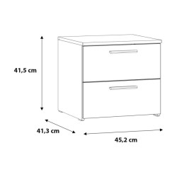 Szafka nocna 45 cm CLIF old wood vintage | styl loft