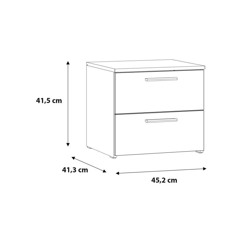 Szafka nocna 45 cm CLIF old wood vintage | styl loft