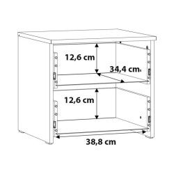 Szafka nocna 45 cm CLIF old wood vintage | styl loft