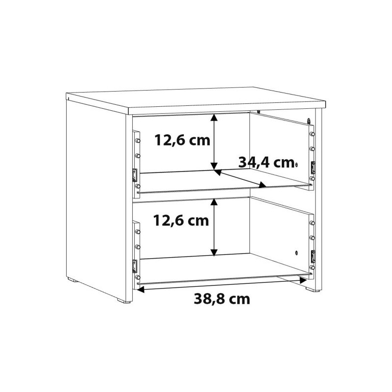 Szafka nocna 45 cm CLIF old wood vintage | styl loft