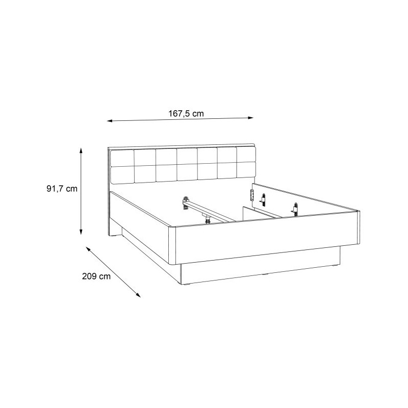 Łóżko dwuosobowe CLIF 160x200 cm | Meble Forte