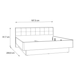 Łóżko dwuosobowe CLIF 180x200 cm | Meble Forte