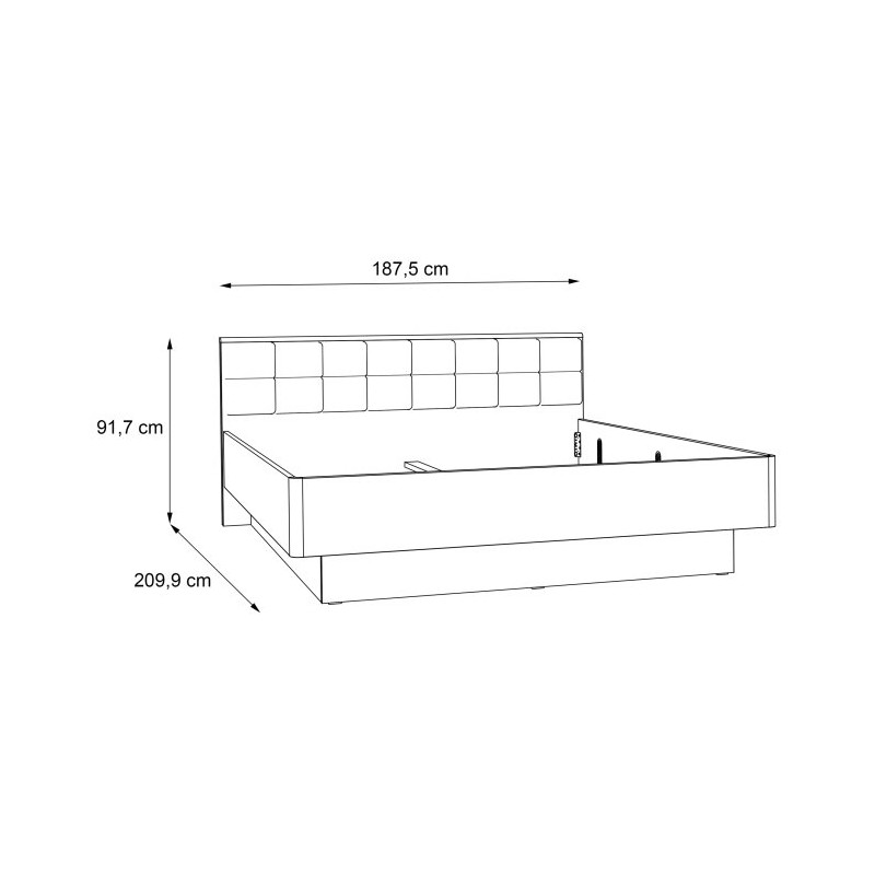 Łóżko dwuosobowe CLIF 180x200 cm | Meble Forte