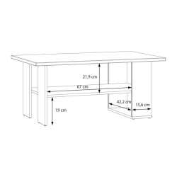 Stolik kawowy CFTT5210 Meble Forte |  dąb artisan biały