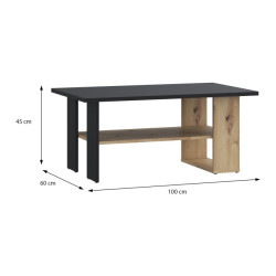 Stolik kawowy CFTT5210 Meble Forte |  dąb artisan czarny