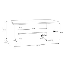 Stolik kawowy CFTT5212 Meble Forte |  dąb mauwella