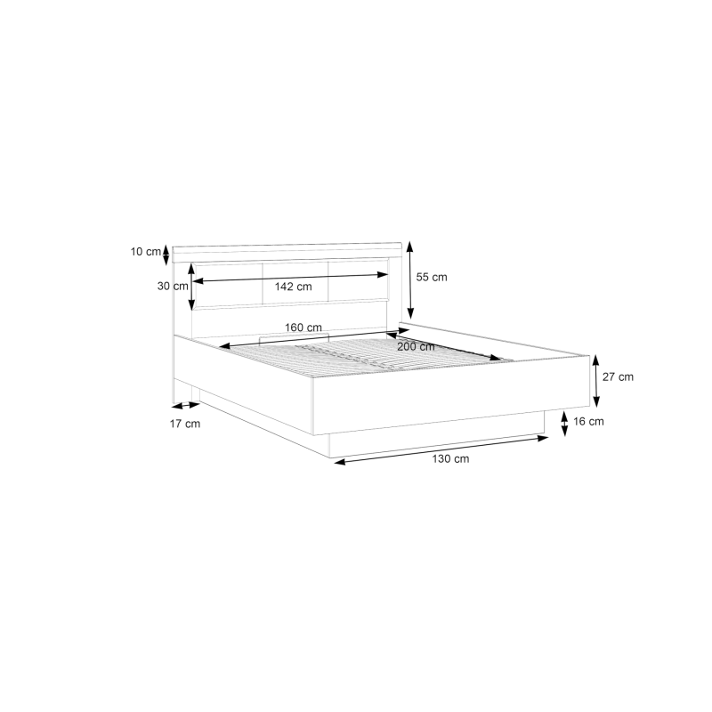 Łóżko z pojemnikiem Dalate 160x200 | Meble Forte