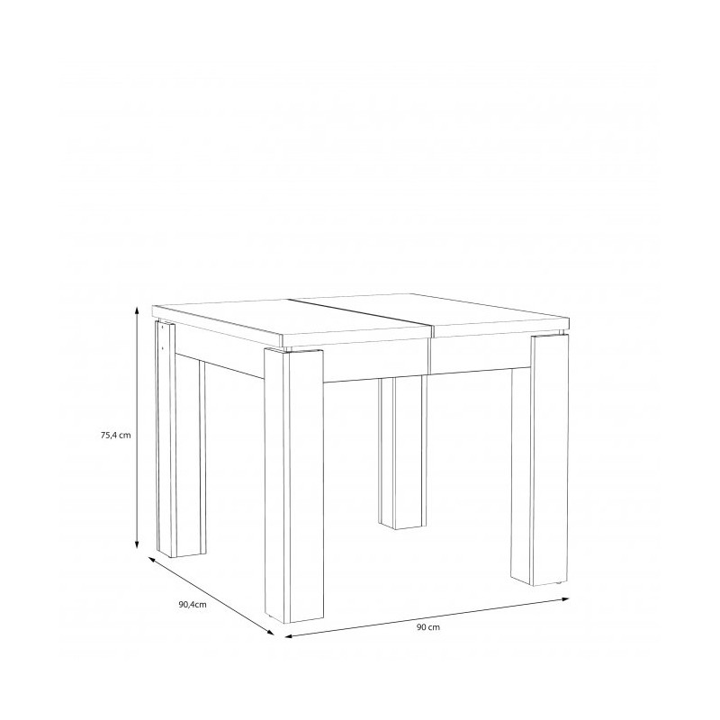 Stół rozkładany 90x90 cm TRASS Meble Forte | dąb szlachetny