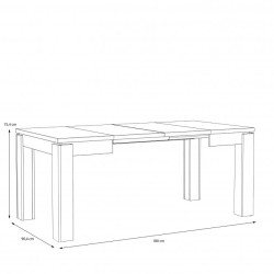 Stół rozkładany 90x90 cm TRASS Meble Forte | dąb szlachetny