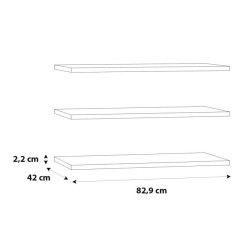Półki do szafy DMRD82 Meble Forte – zestaw 3 szt.