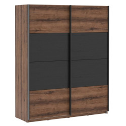 Szafa przesuwna 170 cm Bellevue dąb szlachetny/dąb czarny