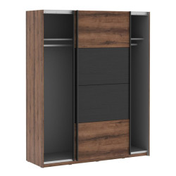 Szafa przesuwna 170 cm Bellevue dąb szlachetny/dąb czarny