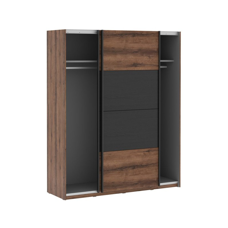 Szafa przesuwna 170 cm Bellevue dąb szlachetny/dąb czarny