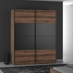 Szafa przesuwna 170 cm Bellevue dąb szlachetny/dąb czarny